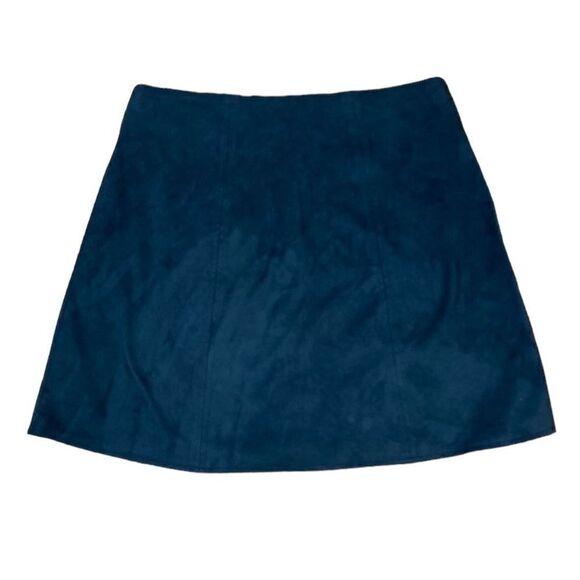 Kendall And Kylie Black Faux Suede Button Up Skirt, Size L - Picture 3 of 6